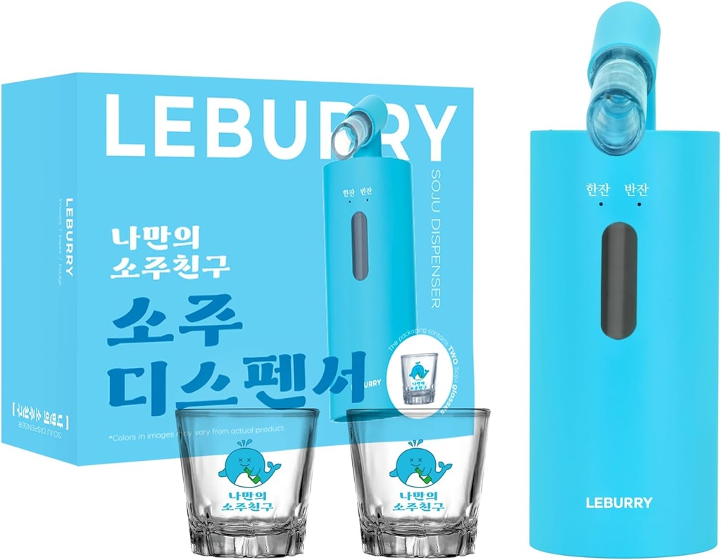 Soju Dispenser - Automatic Soju Shot Dispenser - Hands-Free with 2 Shot Glasses - Food Grade Korean Soju Dispenser with USB-C Chargeable for Home, Outdoor, Party, Bar, K-BBQ