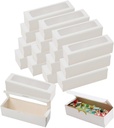 20 Pcs White Muffin Boxes,2x2x7 Small Pastry Boxes with Window,Small Bread Box,For Macaron,Cookies,Candy,Chocolate,Baked Goods Packaging Takeout Boxes