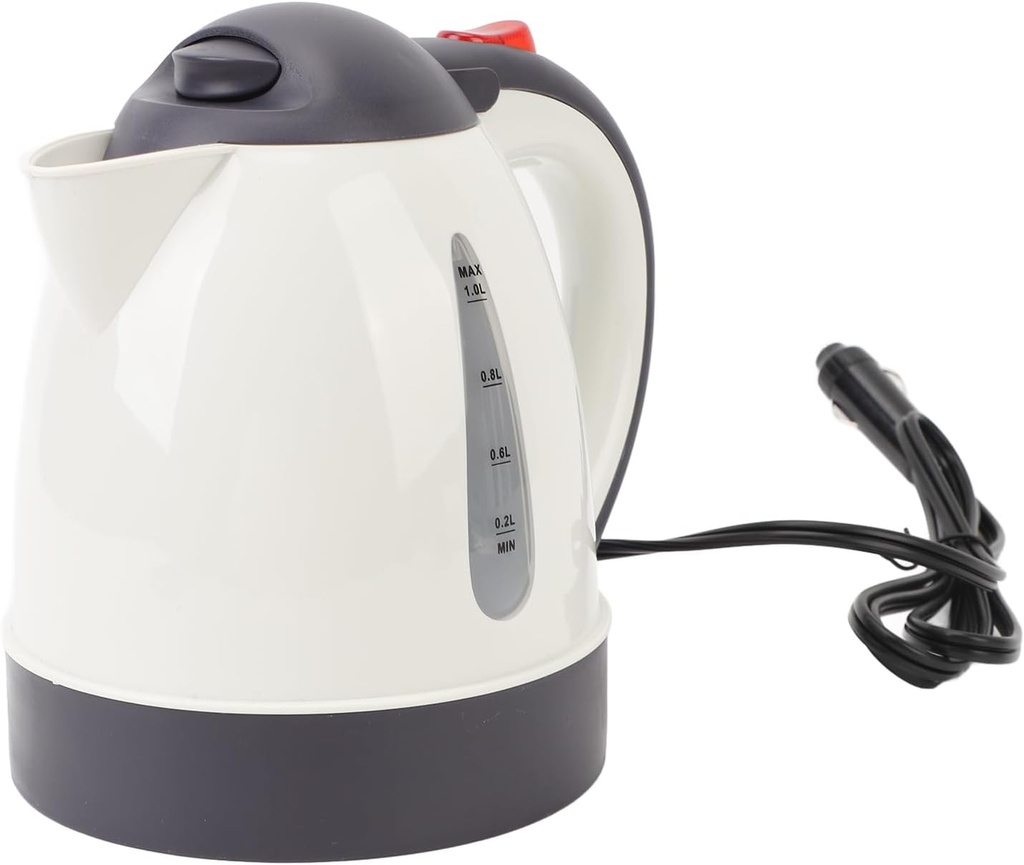 Car Hot Water Kettle,1000ml Portable Water Heater Kettle Travel Coffee Tea Pot Electric Kettles (12V)
