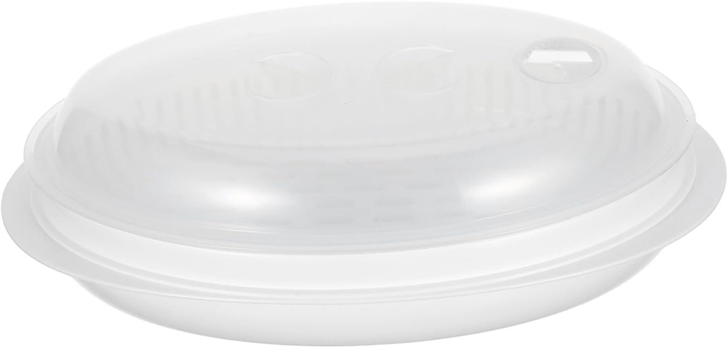 Zerodeko Large Capacity Food Steamer Cover for Microwave for Steamed Fish Dumplings and Buns Vent for Release and Heat Dissipation