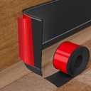 Vinyl Baseboard Molding Trim 4 Inch x 20 Feet Peel and Stick Baseboard Trim Flexible PVC Cove Base Moulding Self-Adhesive Trim for Garage Bathroom Cabinet Floor Walls, Black