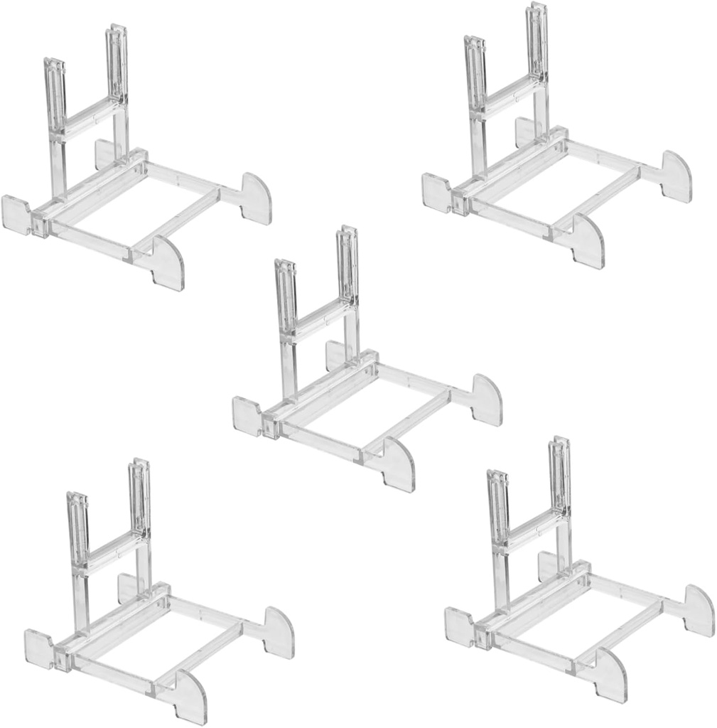 5pcs Adjustable Plate Storage Racks Display Stands for Organizing Kitchen Tableware Suitable for Plates for Home and Event Use
