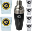 R and R Imports University of Central Oklahoma Bronchos Officially Licensed Collegiate Barware Set – 7-Piece Cocktail & Whiskey Glass Gift Pack