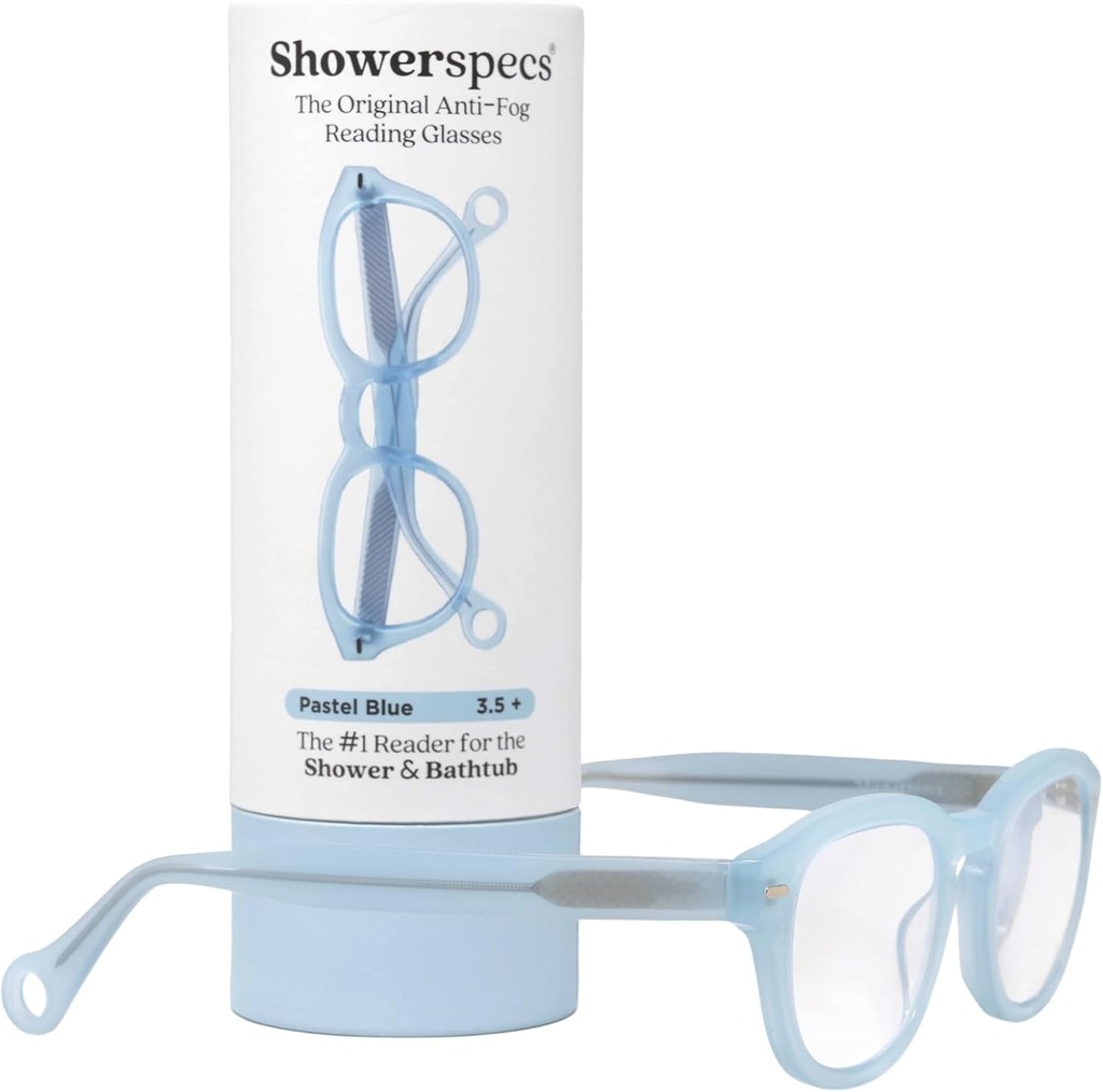 Anti Fog Glasses for Reading – Christmas Readers Glasses 2.5+ with Anti Fog Coating –Featured on Oprah's Favorite Things 2025 List – Handmade & Lightweight for Clear Vision (Pastel Blue)