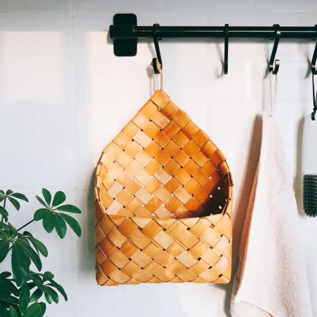 Cabilock Woven Storage Basket for Organizing Hanging Sundries Container for Home Office Bedroom Design for Cleaning and Multi Purpose Storage Solution