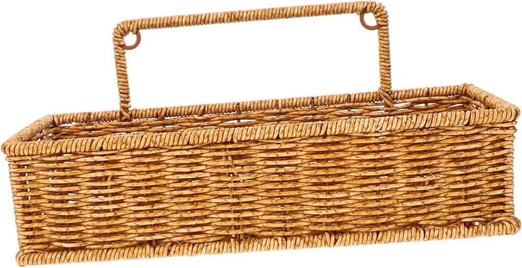 OUNONA Woven Wall Hanging Basket Rustic Decor for Kitchen Wall Storage Holder