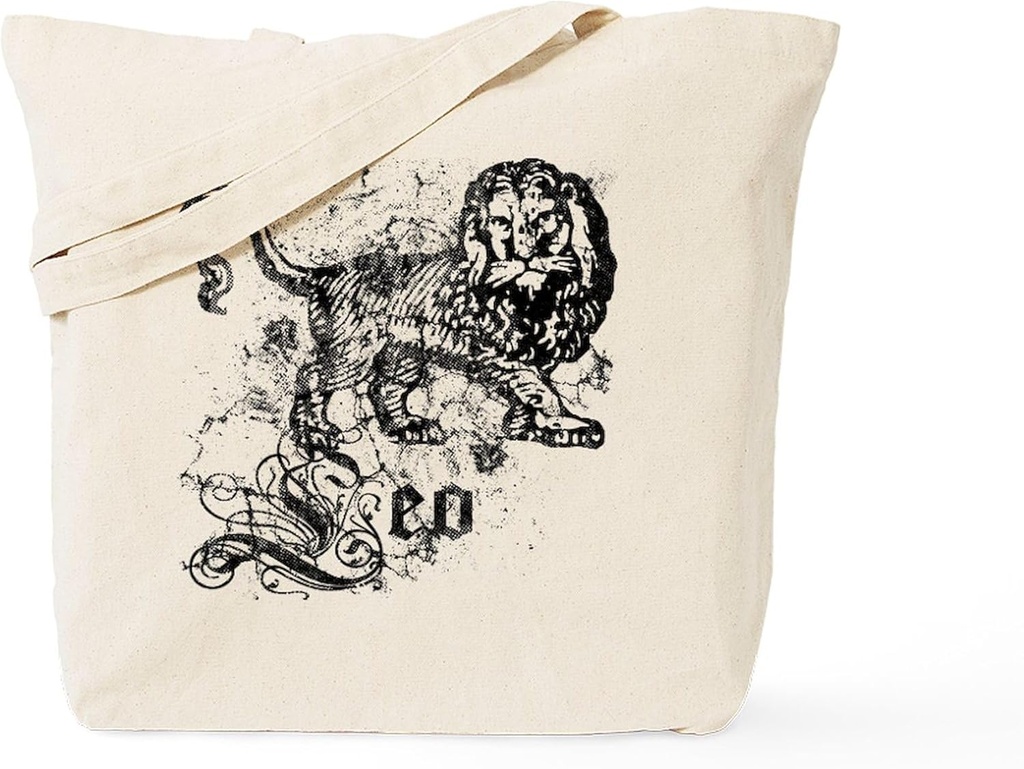 CafePress Worn Zodiac Leo Tote Bag Reusable Natural Beige Canvas Shopping Bag