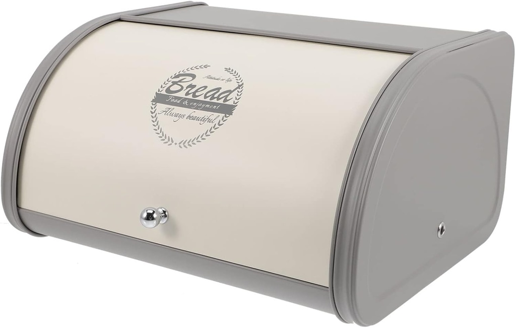 Nordic Style Corner Bread Storage Bin with Soft-close Lid Kitchen Bread Box for Countertop Household Loaf Holder with Rounded Edges Freshness Keeper for Home Bakery Coffee Shop