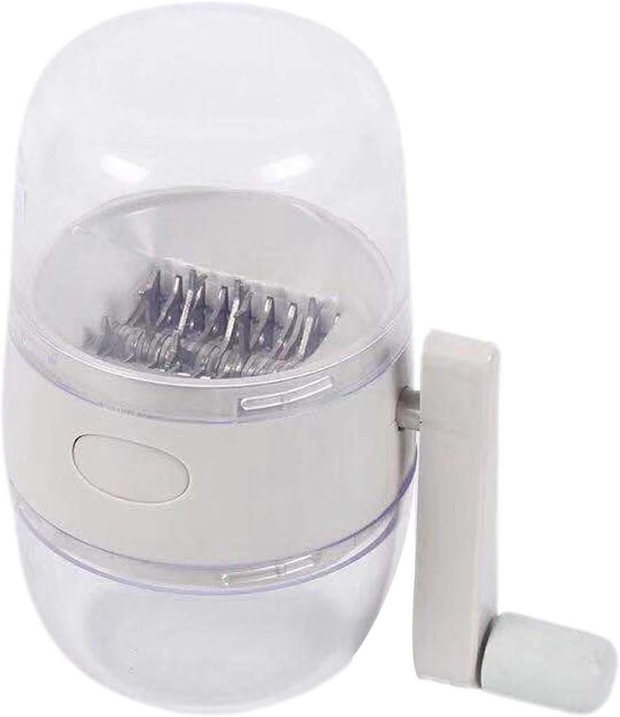 Nut per Mini Spice Grinder,Multipurpose Manual Portable Dried Fruit Crusher with Hand Crank Nut,Grinder Spice Mill for Pecans Nuts Spices Beans Walnuts - White