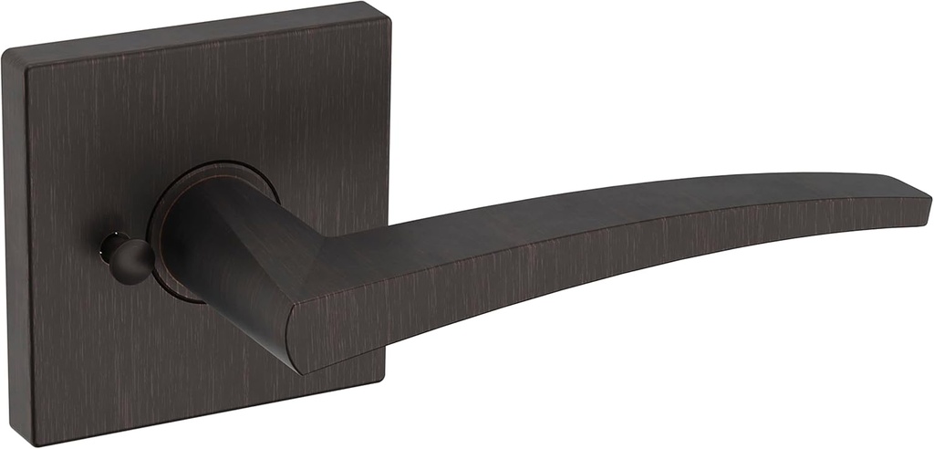Baldwin L022.PRIV L022 Privacy Door Lever Set with R017 Rose from The Estate Collection - Venetian Bronze