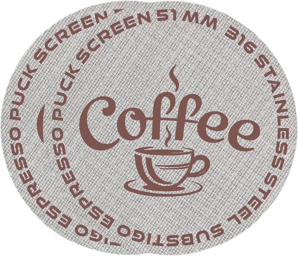 51 mm Espresso Puck Screen for Delonghi EC260 Casabrews 3700 PRO CM5418 3700 Essential Portafilter 51 mm Puck Screen Filter Espresso Machine Filter 1.7mm Thickness 150μm - 316 Stainless Steel 2 Packs