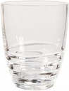 Swirl Acrylic Glasses Drinking Set of 4, 15oz Unbreakable Plastic Drinkware, Elegant Design for Cocktails and Water, Clear