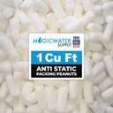 MagicWater Packing Peanuts for Shipping - 1 Cu Ft - Bio Tube Recycled Compostable & Biodegradable Void Filler - Cushion for Shipping Packaging - Dust-Free & Abrasion Resistant - Non Styrofoam
