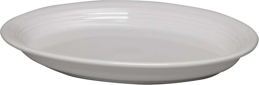 Fiesta® 13 5/8" Large Oval Serving Platter – Durable Ceramic, Lead-Safe, Dishwasher/Microwave/Oven Safe – Made in USA - White