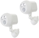 Beams MB380 400 Lumen Wireless Battery Powered Motion Sensing Ultra Bright LED Spotlight, 2-Pack, White