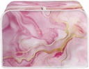 Marble Pink Toaster Cover, 2 Slice Toaster Cover, Small Appliance Covers, Waterproof Bread Machine Cover, Dust and Fingerprint Protection, Kitchen Organization and Storage