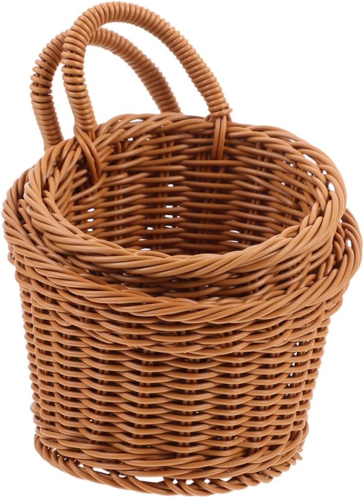 PRETYZOOM 2pcs Woven Storage Basket Kitchen Onion Ginger Garlic Organizer Wall-mounted Farmhouse Baskets for Fruits Vegetables and Seasonings Small and Large Included
