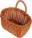 Portable Wall Decor Basket Vintage Handheld Woven Hanging Storage Basket for Garlic and Ginger Stylish Organizer for Kitchen and Bathroom Space Saving Home Decor
