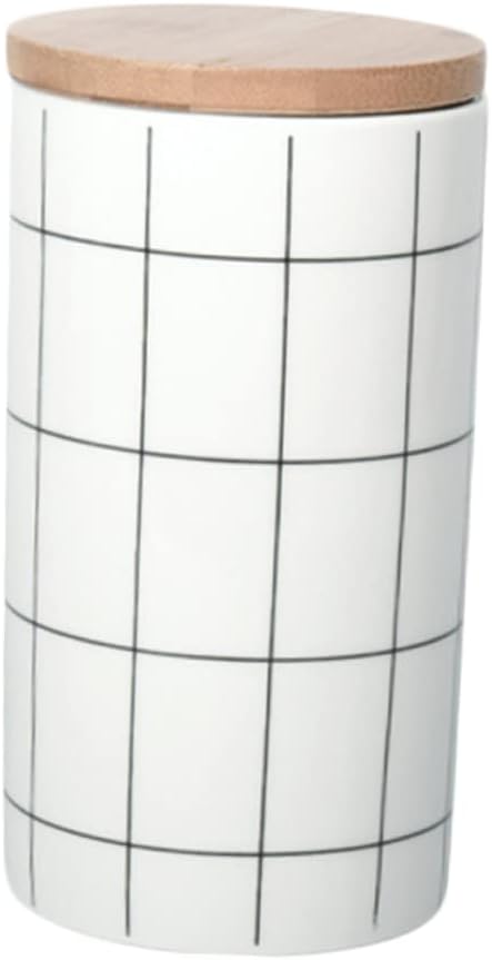 Ciieeo Ceramic Storage Canister with Lid Large Round Porcelain Jar for Kitchen Counter Airtight Food Container for Nuts Candy Cookies and Tea Decorative Home Decor