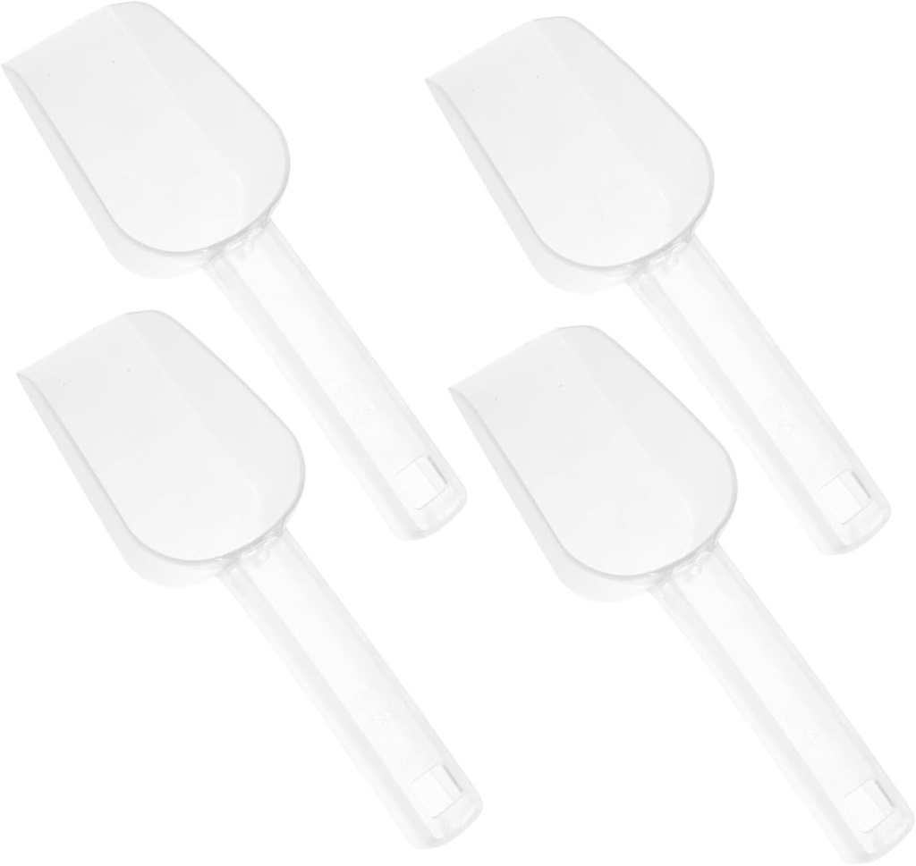 4pcs Plastic Measuring Scoops for Ice Flour Grains Food-grade Acrylic Kitchen Tools for Easy Serving and Portioning