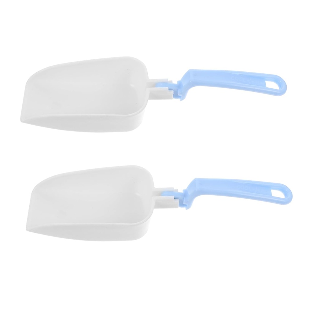 PRETYZOOM 2pcs Reusable Plastic Ice Scoop Multi-Function Scoop for Cookie Dough Litter Serving Utensils