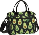 Aslsiy Cute Pattern Avocado Lunch Bag for Girls Boys Kids Insulated Lunch Bags Women Tote Bag for Office School M