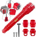 14-in-1 Multi-functional Pipe Wrench, Faucet and Sink Installer, Anti-Slip Pipe Wrench Plumbing Tool for Sink/Bathroom/Kitchen Plumbing Installation and Repairs