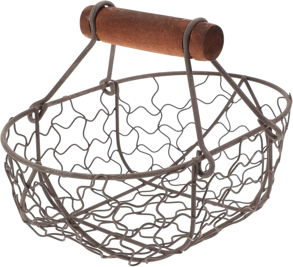 VICASKY Multifunctional Metal Mesh Storage Basket for Kitchen and Desktop Open Design Fruit and Egg Holder Lightweight Wire Mesh Organizer for Home Restaurant and Daily Use