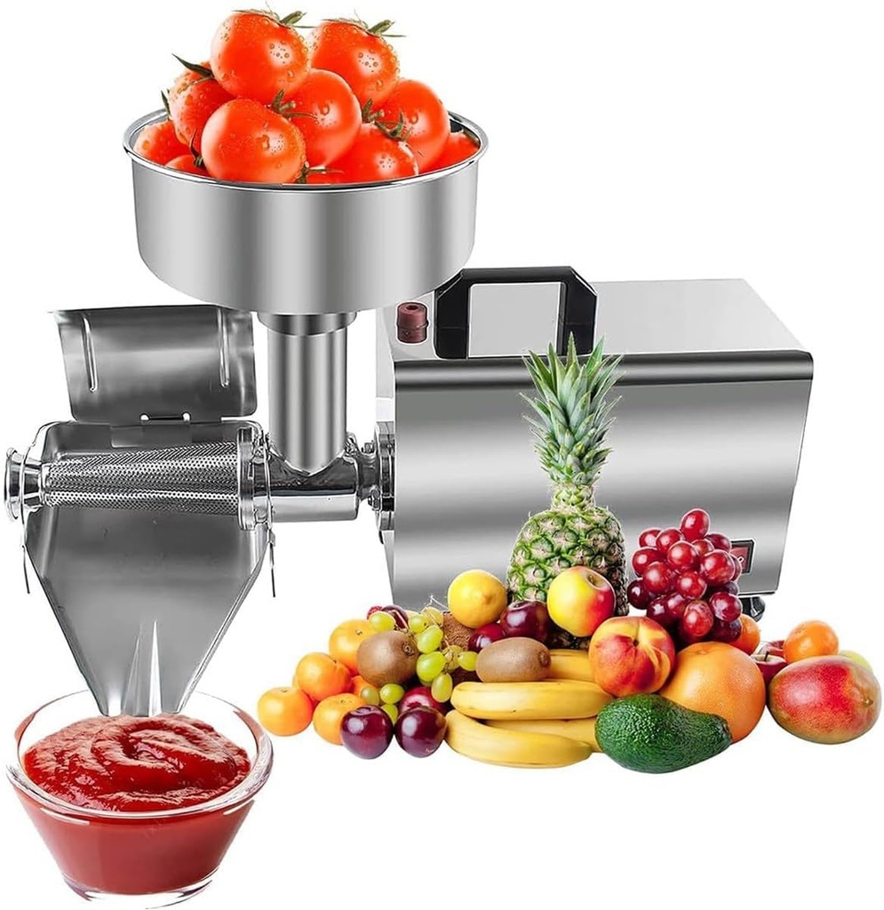 Electric Tomato Strainer Machine,450W Commercial Grade Tomato Strawberry and Blueberry Sauce Milling Machine,90-160kg/h Food Strainer and Sauce Maker,for Tomato Strawberry and Blueberry Sauce