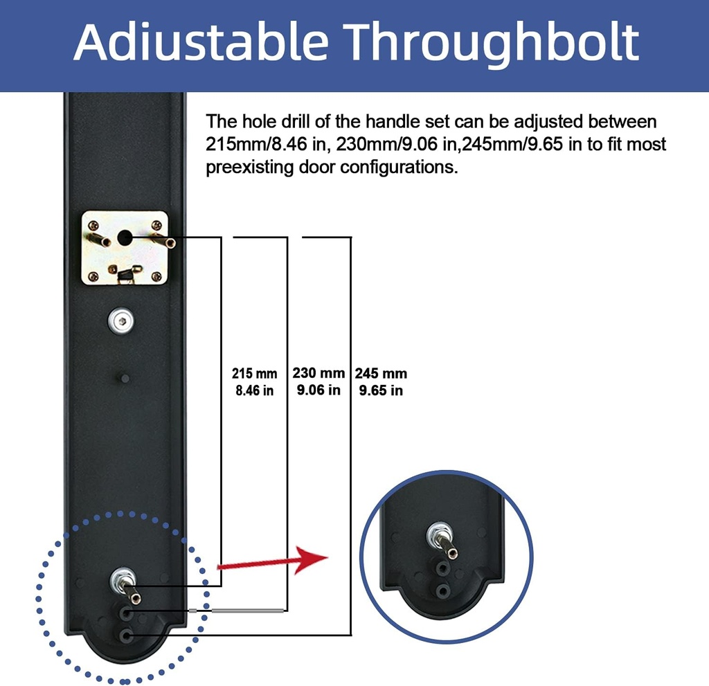 Matte Black Double Door Handle Set with Door Lever Handle,(Keyed and Dummy Set),ZSCY-MDHST2018DB-SET