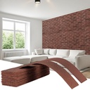 Thin Brick Veneer, 8.5" x 2.3“ Faux Brick, Wall Tile for Bedroom, Bathroom, Kitchen,Interior and Exterior Wall, Supplied by Jevie (100pcs, RED)
