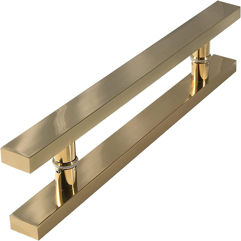 Door Handle Sets Pull Shower Kitchen Door Pulls Double?Side Pull Handle, Stainless Steel Bright Face Barn Door Handle H-Shape Towel Holder, Gate Handle Pull for Hotel/Restaurant/Office(Champ