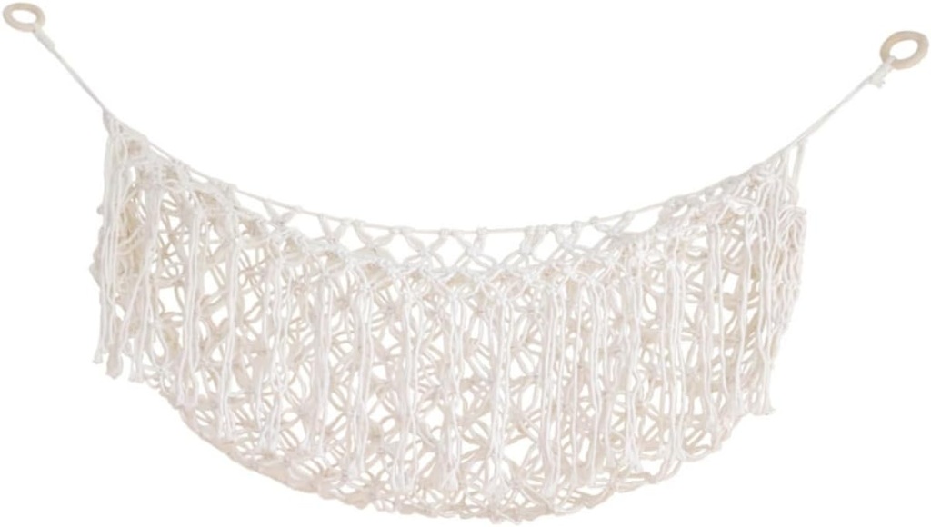 Hanging Fruit Hammock Basket for Kitchen Under Cabinet Breathable Cotton Rope Vegetable Holder Convenient Air Circulation Storage for Fruits and Vegetables Space Saving Home