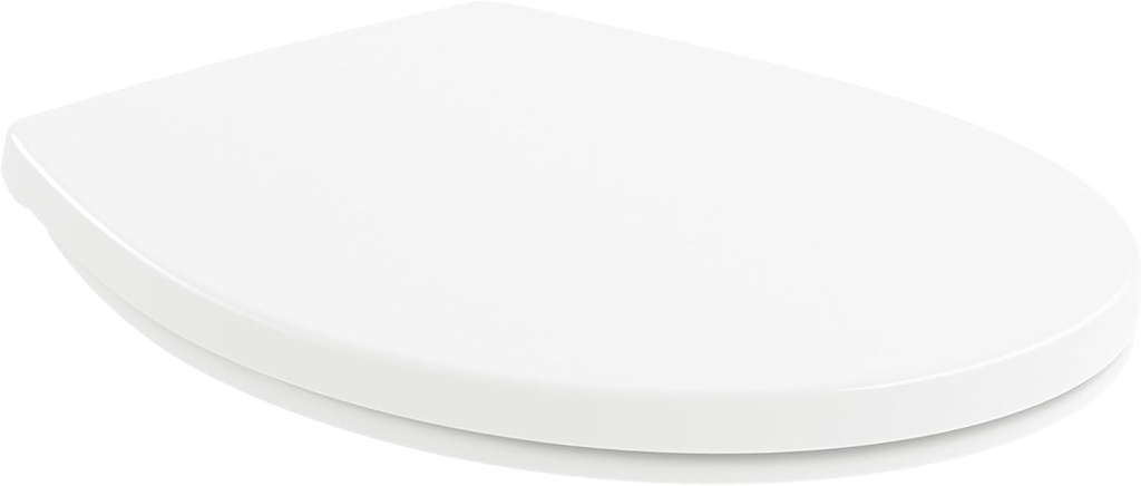 Villeroy & Boch O.novo Toilet Seat - White Glossy Toilet Lid with Soft-Close Mechanism - Removable, Shatterproof Toilet Seat Made of Duroplast - Elegant, Oval Toilet Lid - Original Replacement Part