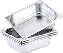 4 Pack Stainless Steel Steam Pan, Anti-Jam Steam Pan Commercial Metal Food Catering Tray for Hotel, Buffet, Restaurant 2-1/2 Inch Deep