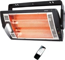 Shinic Garage Heater, 1500W Ceiling Mounted Shop Heater with Remote Control, 5 Mode Settings, 90° Tilting, Overheat Protection & ETL Listed for Indoor Use,Black