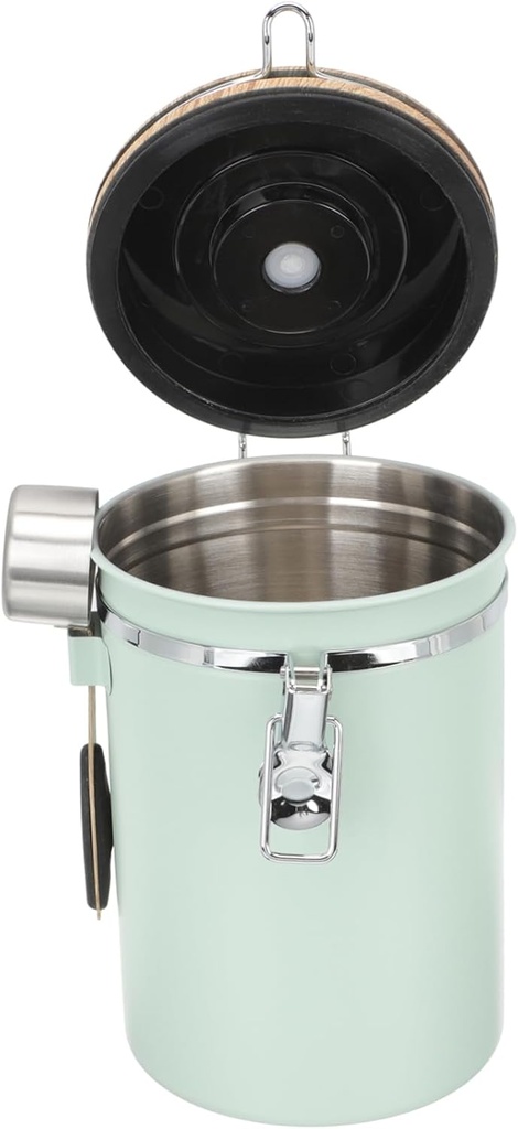 Unomor Dried Food Storage Holder Locking Clamp and Spoon Airtight Coffee Bean Container for Efficient Food Organization and Freshness Preservation