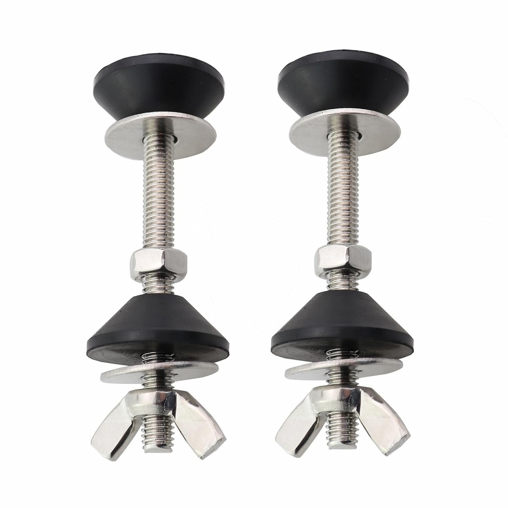 1 Set of 2pcs 304 Stainless Steel Toilet Tank Fixed Screws Split Toilet Tank Fixing Bolts Universal Toilet Seat Accessories Waterproof Rustproof Heavy Duty Toilet Tank Bolts Silver
