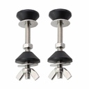 1 Set of 2pcs 304 Stainless Steel Toilet Tank Fixed Screws Split Toilet Tank Fixing Bolts Universal Toilet Seat Accessories Waterproof Rustproof Heavy Duty Toilet Tank Bolts Silver
