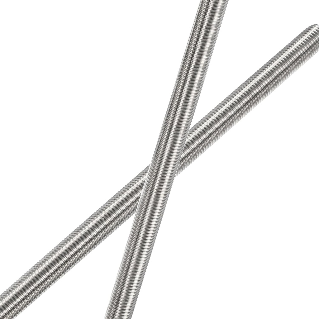 M8 x 250mm Fully Threaded Rod & Studs, 304 Stainless Steel Right Hand Threads Rods, M8-1.25 Thread Pitch for Anchor Bolts, Clamps, Hangers and U-Bolts 2 Pack