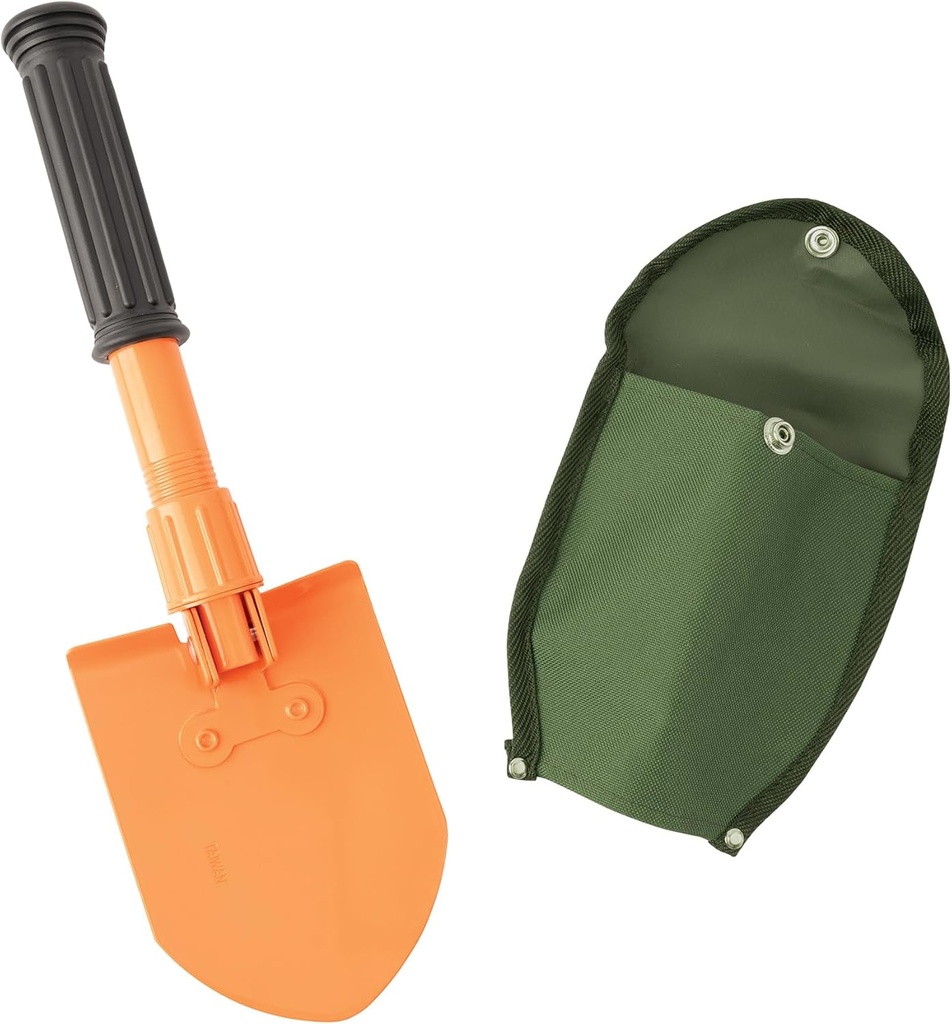 Rothco Orange Mini Pick & Shovel with Cover - Compact Design for Camping and Survival Use