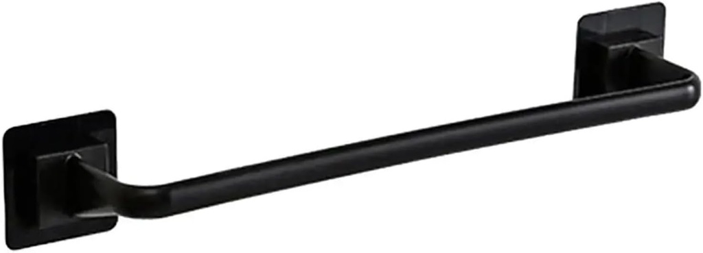 Kitchen Bathroom Wall Bath Towel Holder Rail Rack Self Adhesive Towel Rod Bar(White,24.5cm)