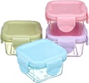 DECHOUS Salad Dressing Container To Go: 4 Pack 2 oz Small Plastic Condiment Containers for Salad Dressing with Lids Leakproof Reusable Sauce Cups for Lunch Boxes Picnic Travel