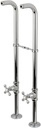 Kingston Brass CC266S1AX Kingston Freestanding Supply Line with Stop Valve and Handle, 28" x 7" (L) x 6" (W) x 4-9/16" (H), Polished Chrome