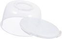 Reusable Portable Cake Box White Birthday Packing Container with Handle Food-safe Storage Case for Cakes Cupcakes Desserts Bakery and Home Use