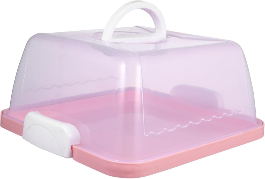 1pc Portable Cake Organizer Lid Square Cake Carrier for Food Preservation for Birthdays and Parties Thick Design Handle