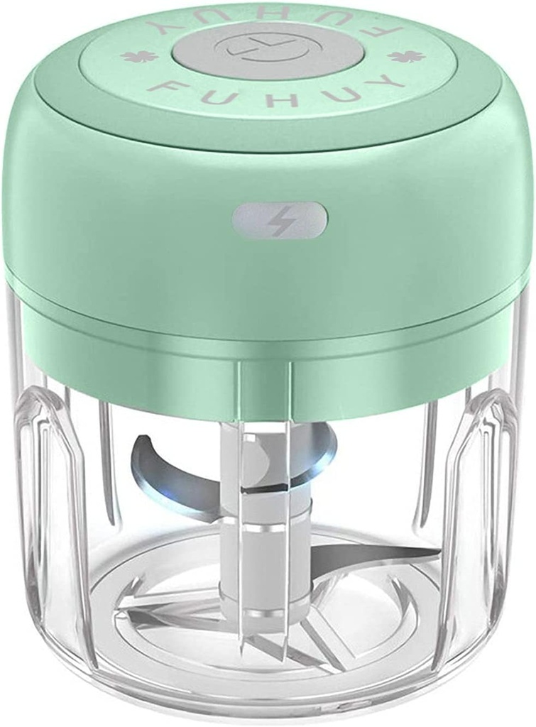 Electric Mini Vegetable Chopper, Food Chopper, Garlic Slicer Veggie, Salad, Lettuce, Onion, Chili Crusher, Tomato Dicer Chopper Cutter & Ginger Meat Mincer for Kitchen, Portable USB Chopper (250ML)