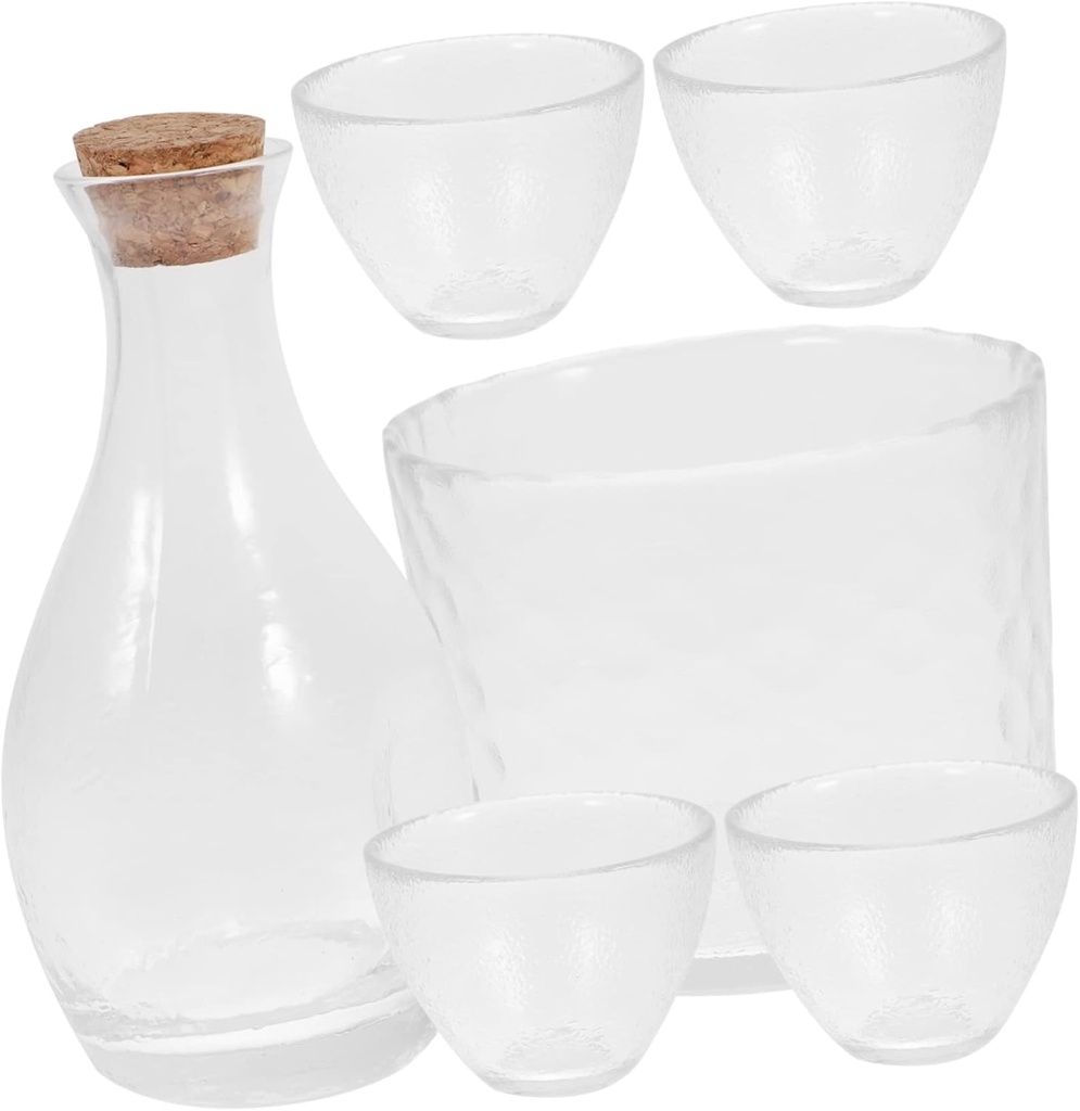 Garneck Cherry Blossoms Sake Pot Creative Japanese Style Wine Glasses Hand Painted Sake Cup for Kitchen