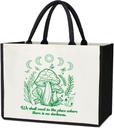 Yuansail Cute Mushroom Tote Bag, Personalized Present Bag for Women Friends, Shopping Bag Shoulder Bag Reusable Grocery Bag
