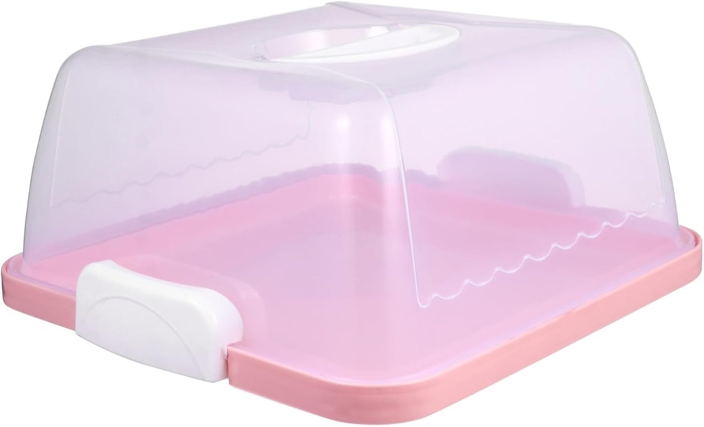 Thickened Square Cake Box with Handle Portable Transparent Dessert Container for Birthday Cakes Secure Packaging for Showers Weddings and Parties